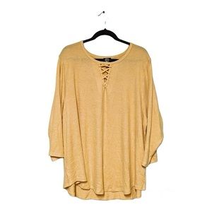 Bobeau Pale Yellow Sweater (2X)